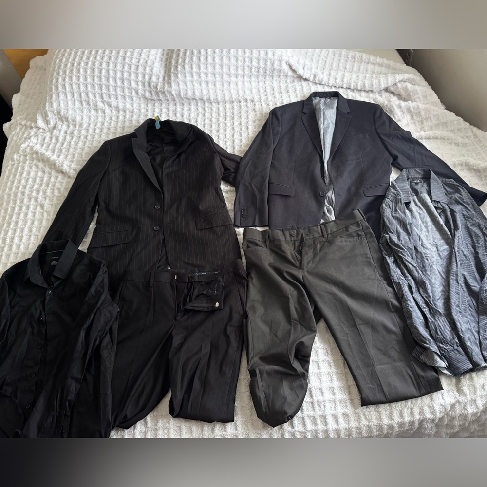 Banana Republic Men's Black and Gray Suit Collection